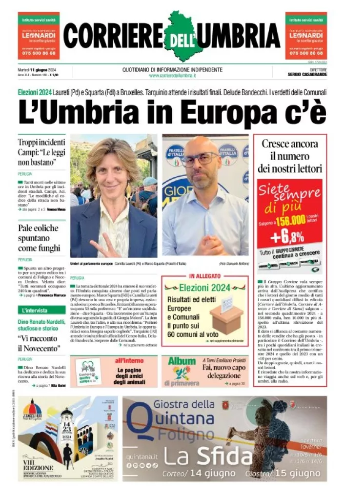 Prima-pagina-corriere umbria-del-2024-06-11